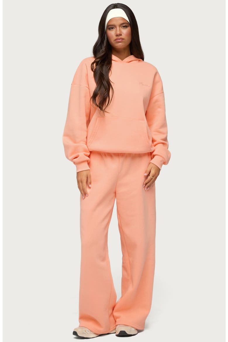 Oversized Logo Hoodie, Alternate, color, ORANGE