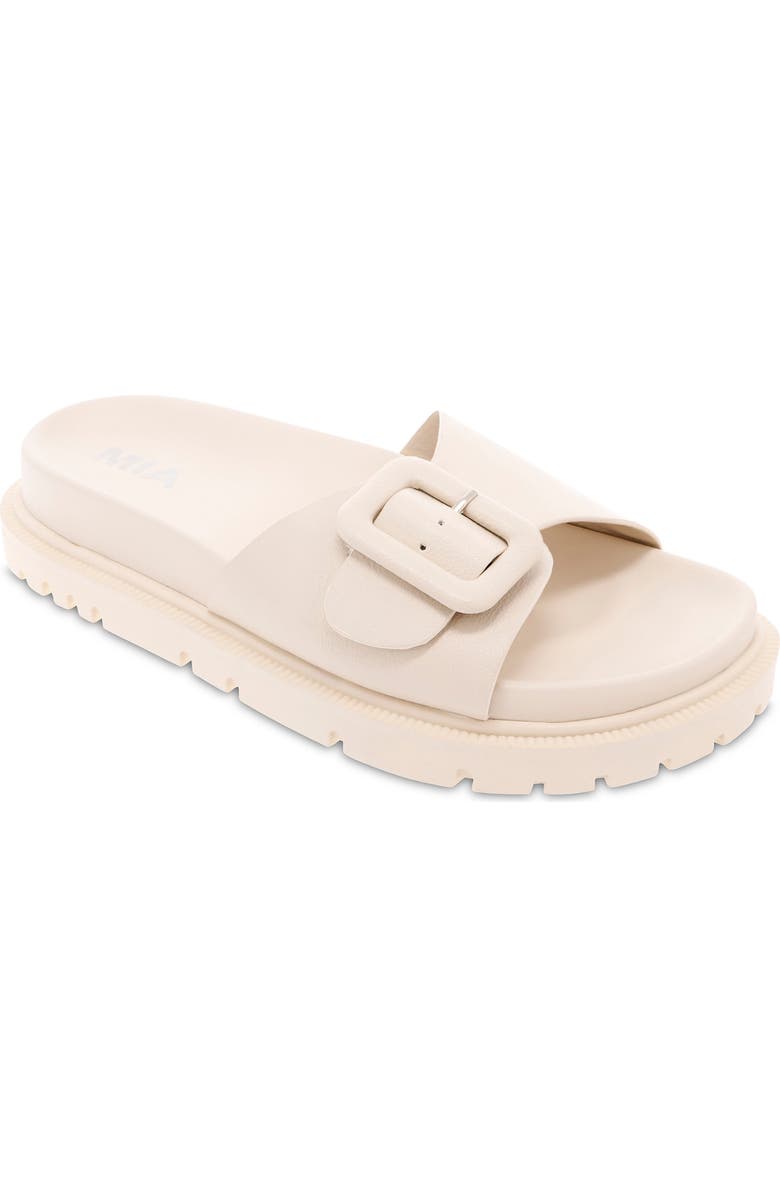 MIA Gya Platform Slide Sandal, Main, color, Ivory Tumb