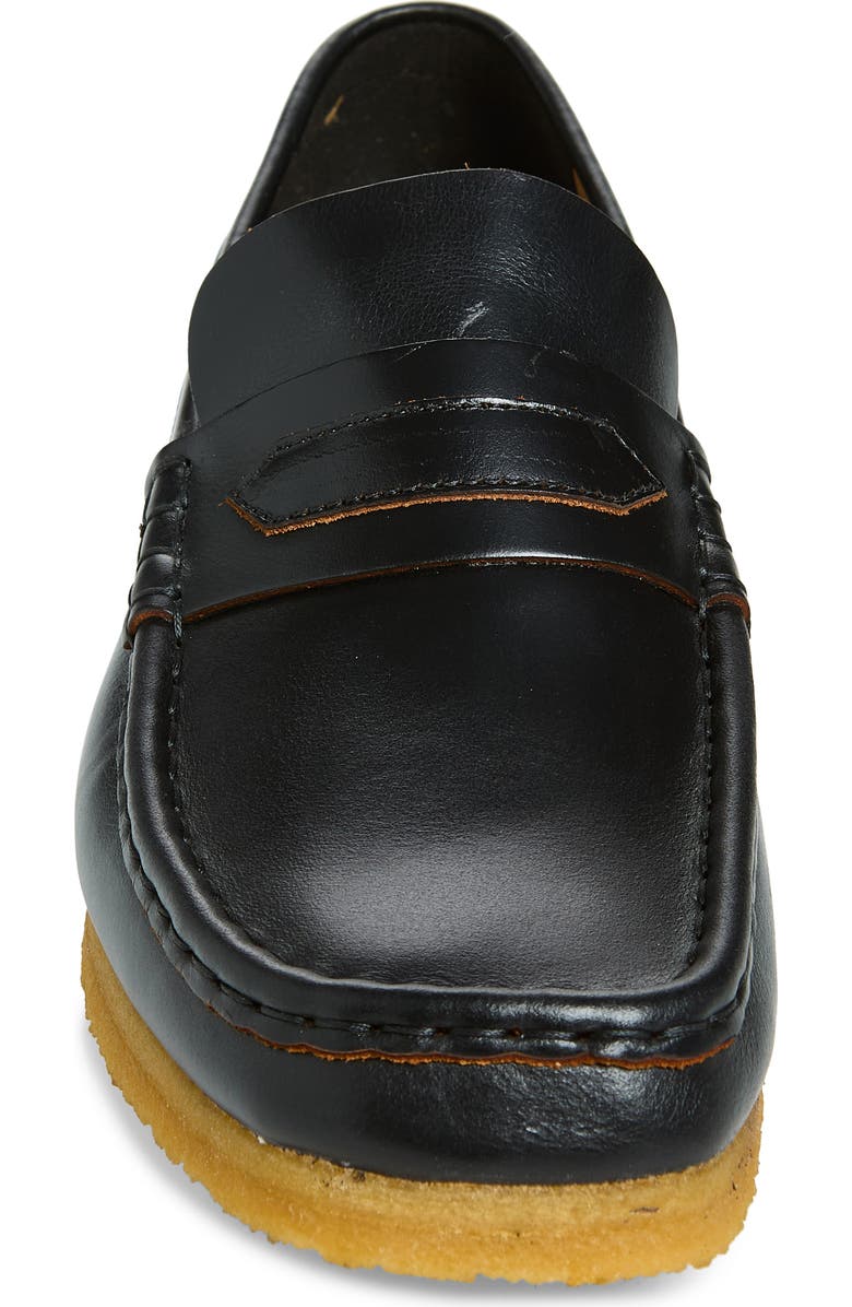 Clarks<sup>®</sup> Wallabee Penny Loafer, Alternate, color, Blk Smooth