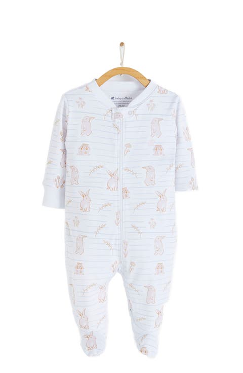 Premium Peruvian Pima Cotton Pom Pom Zip Footed Pajama for Infant