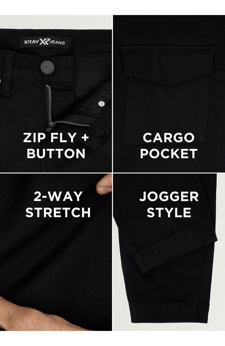 XRAY Kids' Flex Waist Commuter Cargo Joggers, Alternate, color, Black