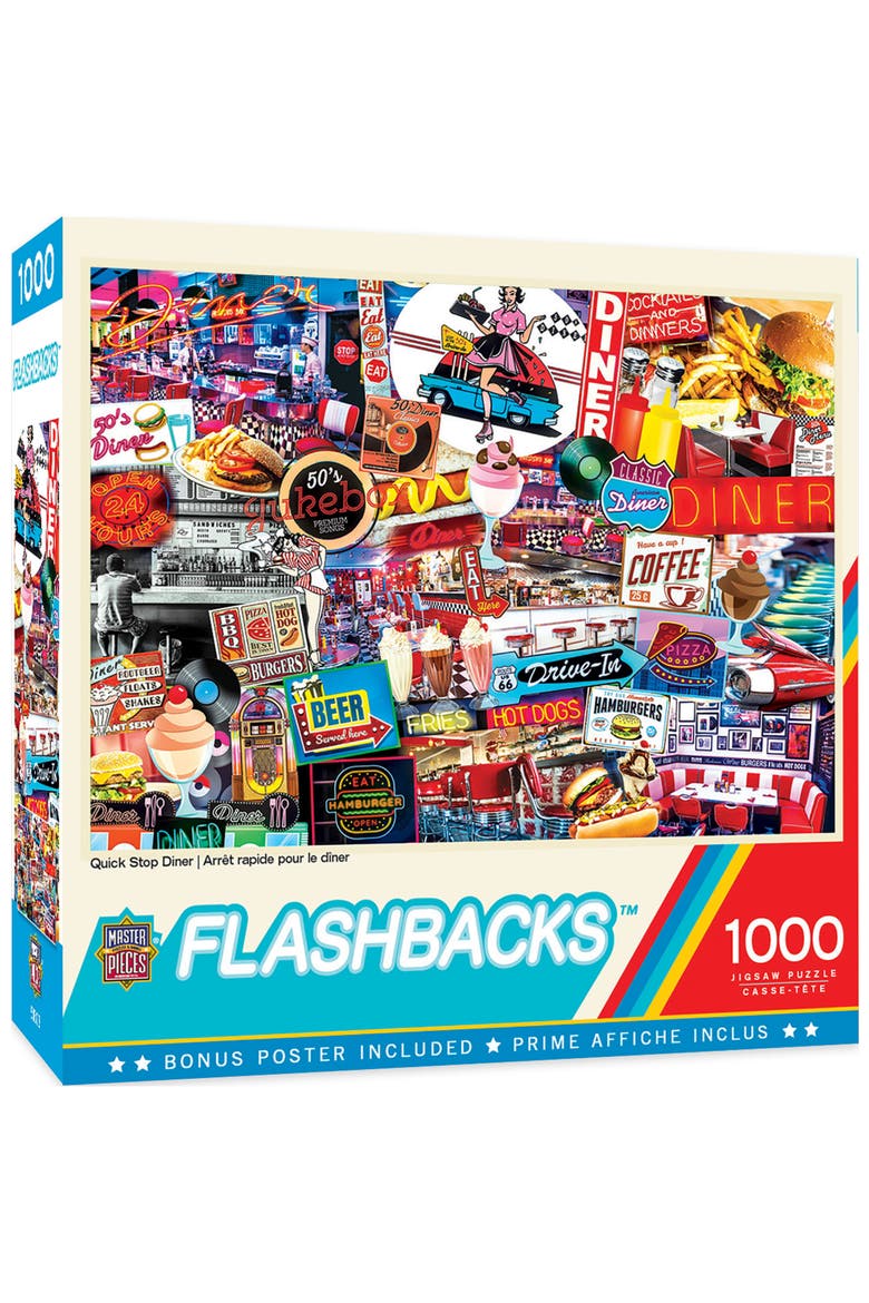 Quick Stop Diner 1000 Piece Puzzle, Main, color, Multicolor