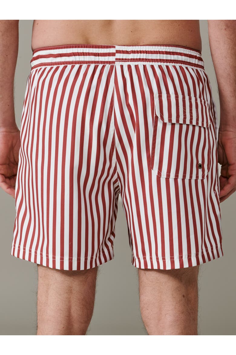 Bardney Swim Short, Alternate, color, Red Narrow Stripe