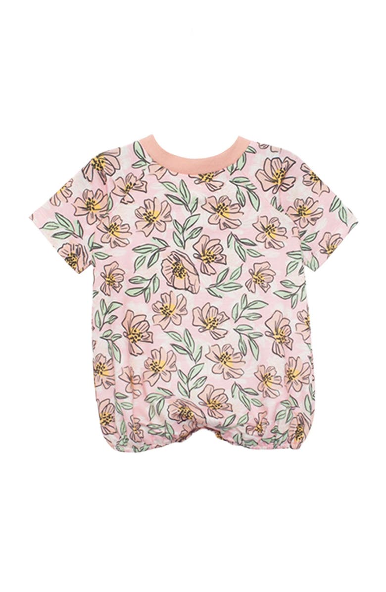 Mabel + Honey Quinn Short Sleeve Romper, Alternate, color, Pink