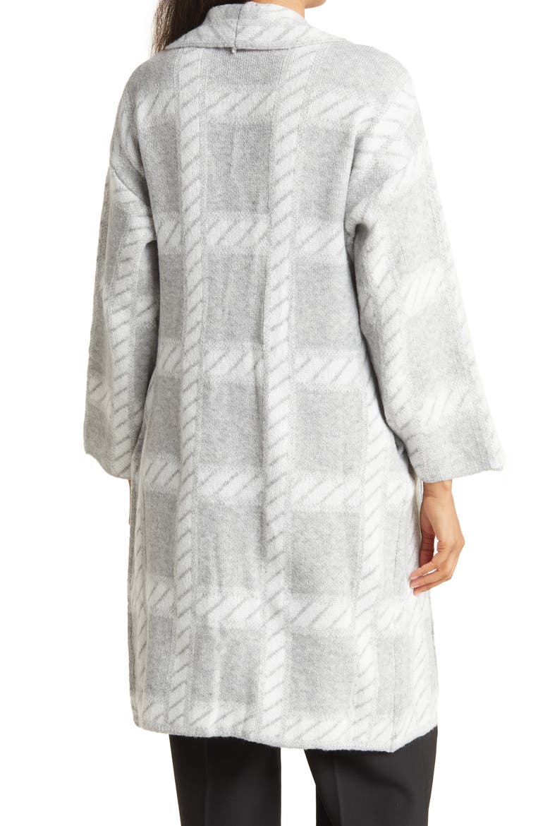 Chloe Open Patterned Cardigan, Alternate, color, RAILROAD GREY COMBO