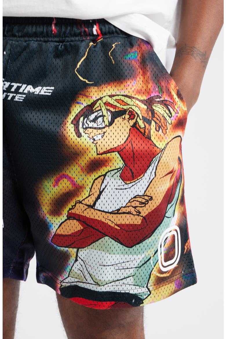Anime Rival Mesh Basketball Shorts, Alternate, color, BLACK
