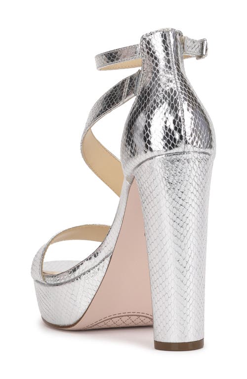 Jessica Simpson Iley Ankle Strap Platform Sandal In Silver