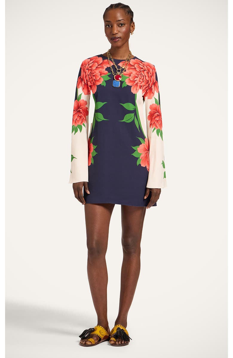 La DoubleJ Mini Supremes Swing Dress, Main, color, Queen Peony Placée Blue