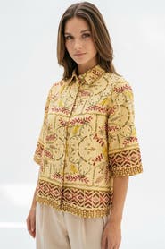 Exquise Nomi Short Sleeve Linen Shirt