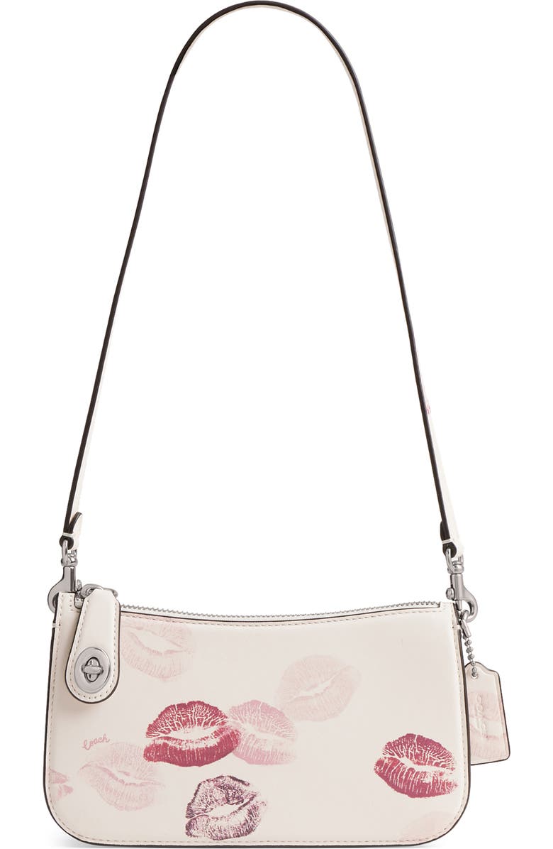 COACH Lipstick Pattern Convertible Leather Clutch, Main, color,