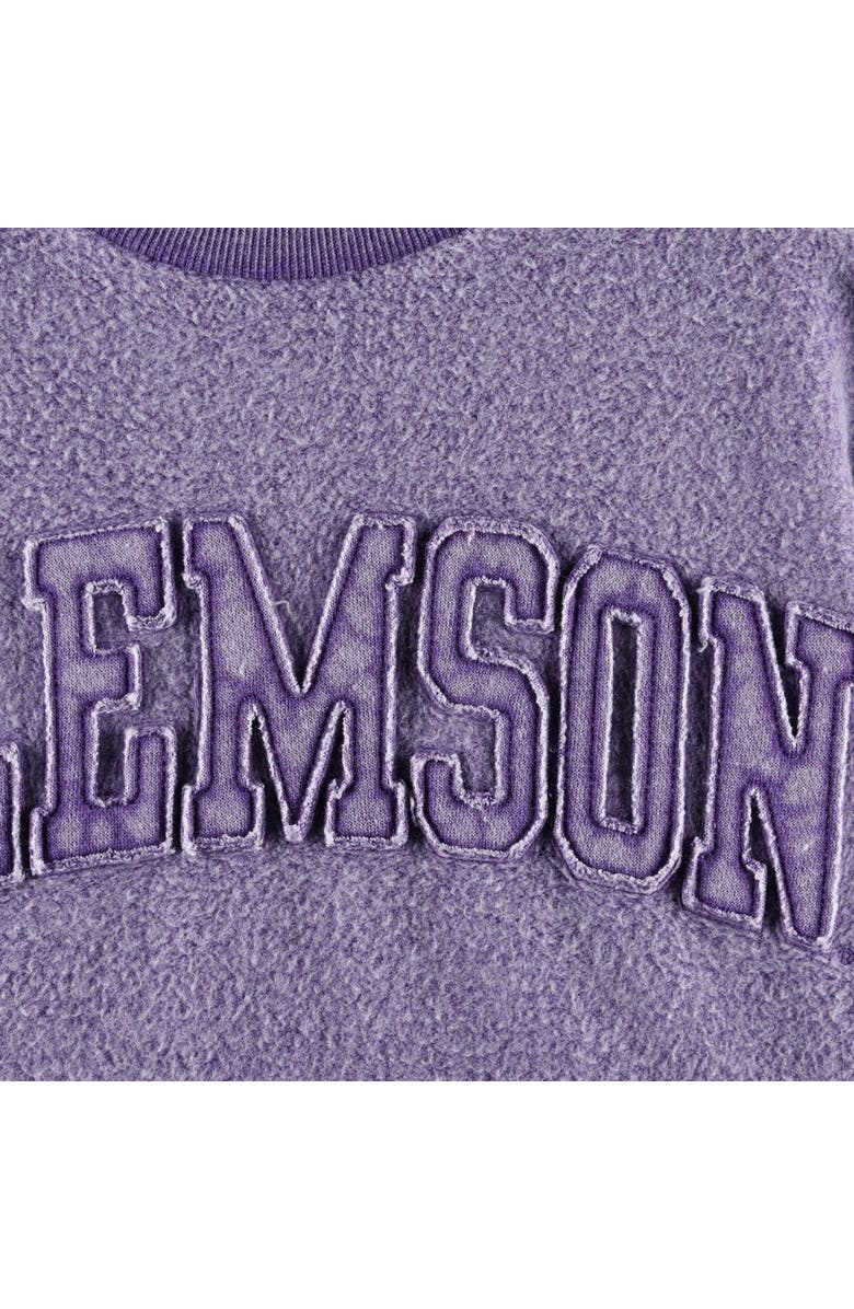PRESSBOX Women's Pressbox Purple Clemson Tigers Ponchoville Pullover Sweatshirt, Alternate, color, 