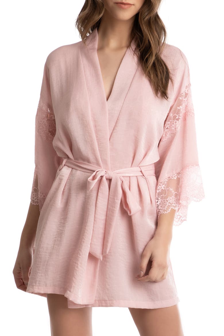 Vilolet Lace Trim Floral Wrap, Main, color, SHELL PINK