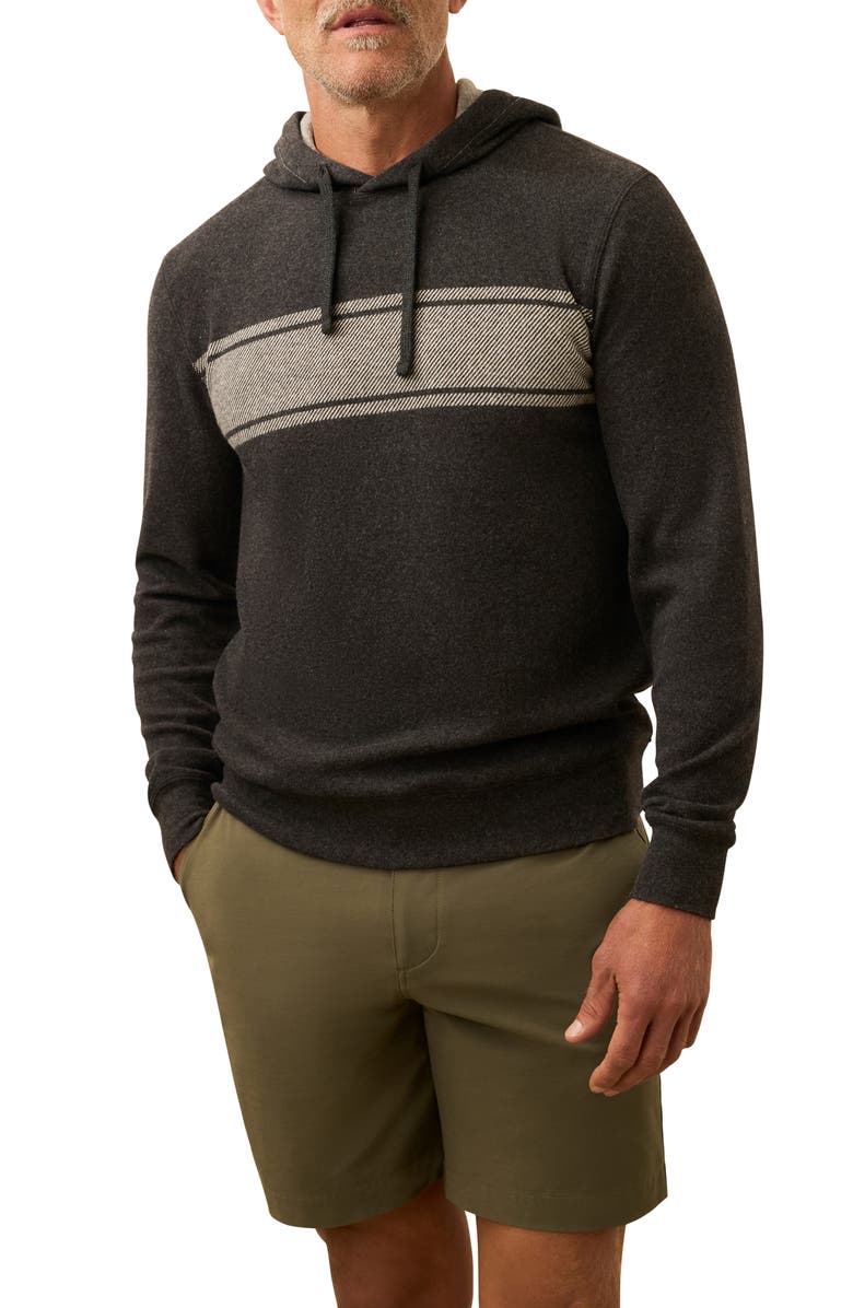Faherty Legend Sweater Hoodie, Main, color, Charcoal Heather Surf Stripe