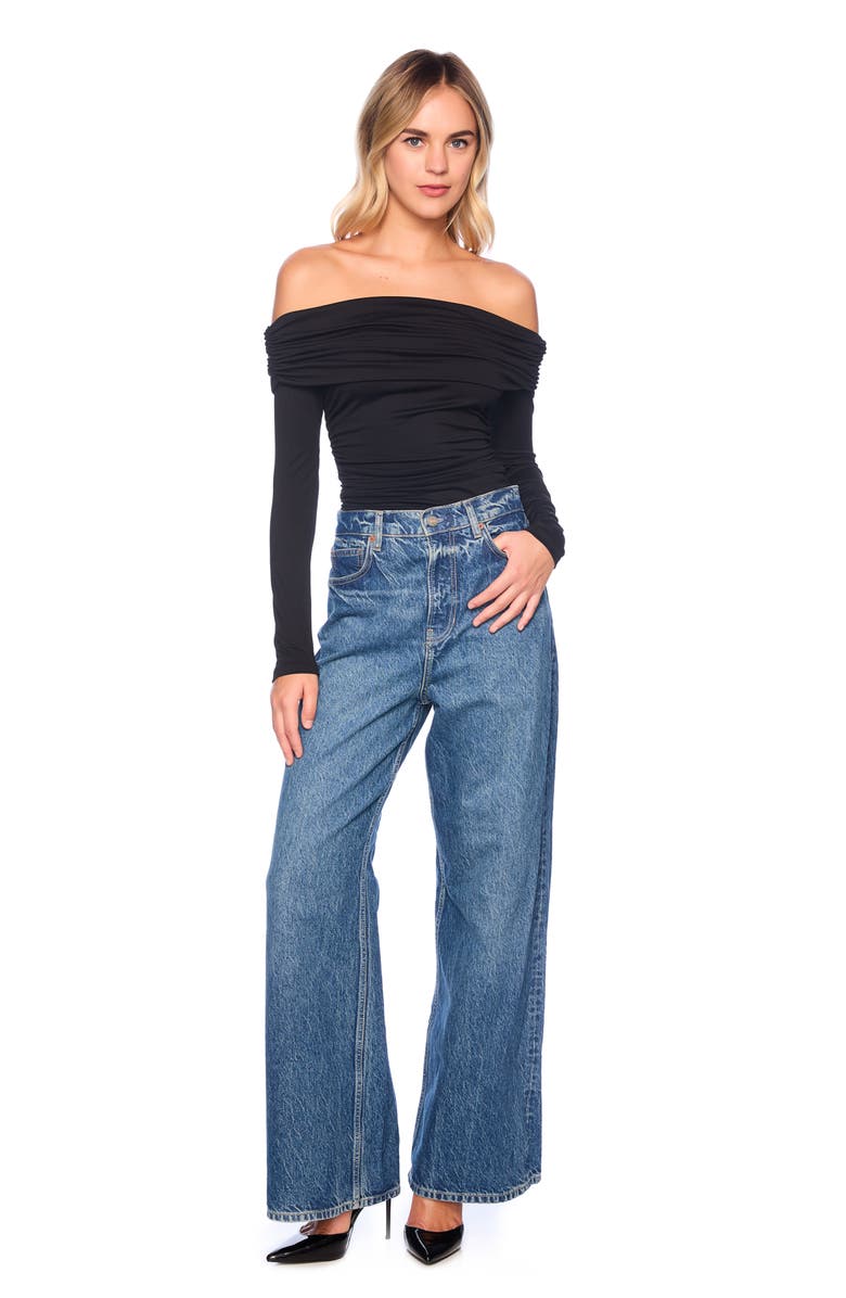 Susana Monaco Off the Shoulder Poet Top, Alternate, color,