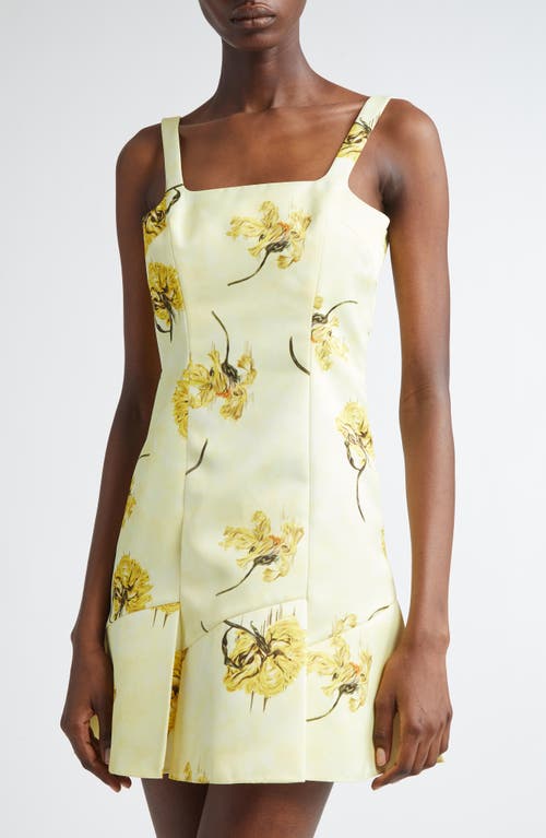 EMILIA WICKSTEAD EMILIA WICKSTEAD FLORAL SATIN MINIDRESS 