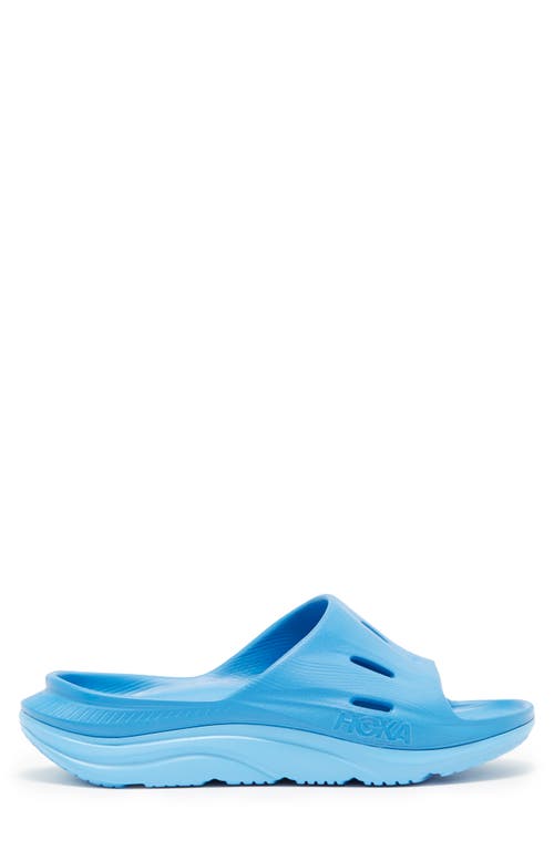 Hoka Gender Inclusive Ora Recovery Slide 3 Sandal In Blue