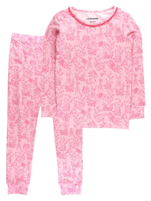 Modal Blend Ruffle Long Sleeve Pajama Set