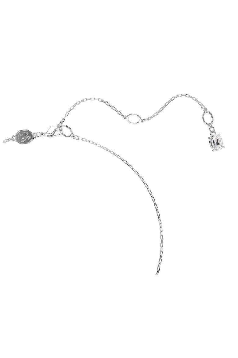 Two-Tone Swan Pendant Necklace, Alternate, color, BLACK/ WHITE