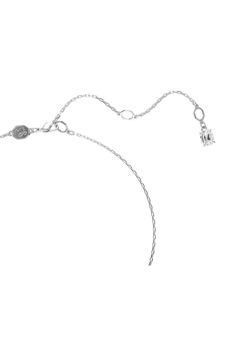 Swarovski Two-Tone Swan Pendant Necklace, Alternate, color, Black/ White