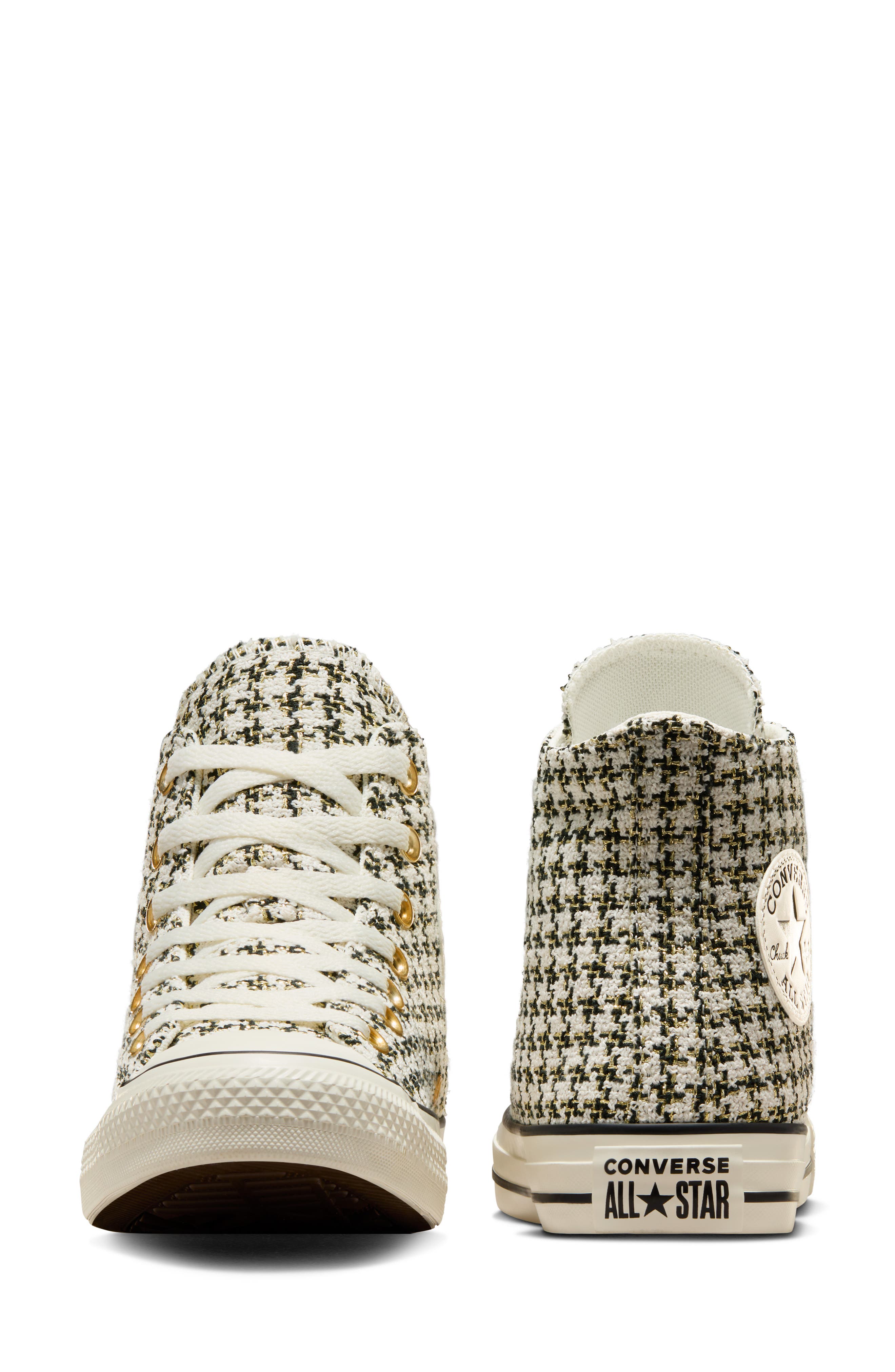Converse Chuck Taylor<sup>®</sup> All Star<sup>®</sup> Houndstooth High Top Sneaker, Alternate, color, 