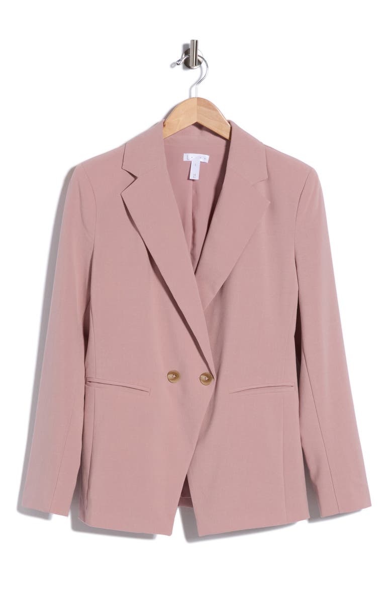 Tailored Double Breasted Blazer, Alternate, color, PURPLE MAUVE