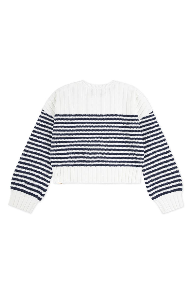 abercrombie kids Kids' Stripe Balloon Sleeve Sweater, Alternate, color, W1tbright