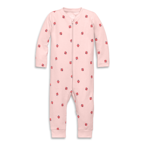 Baby Organic Zip Romper In Baby Bugs