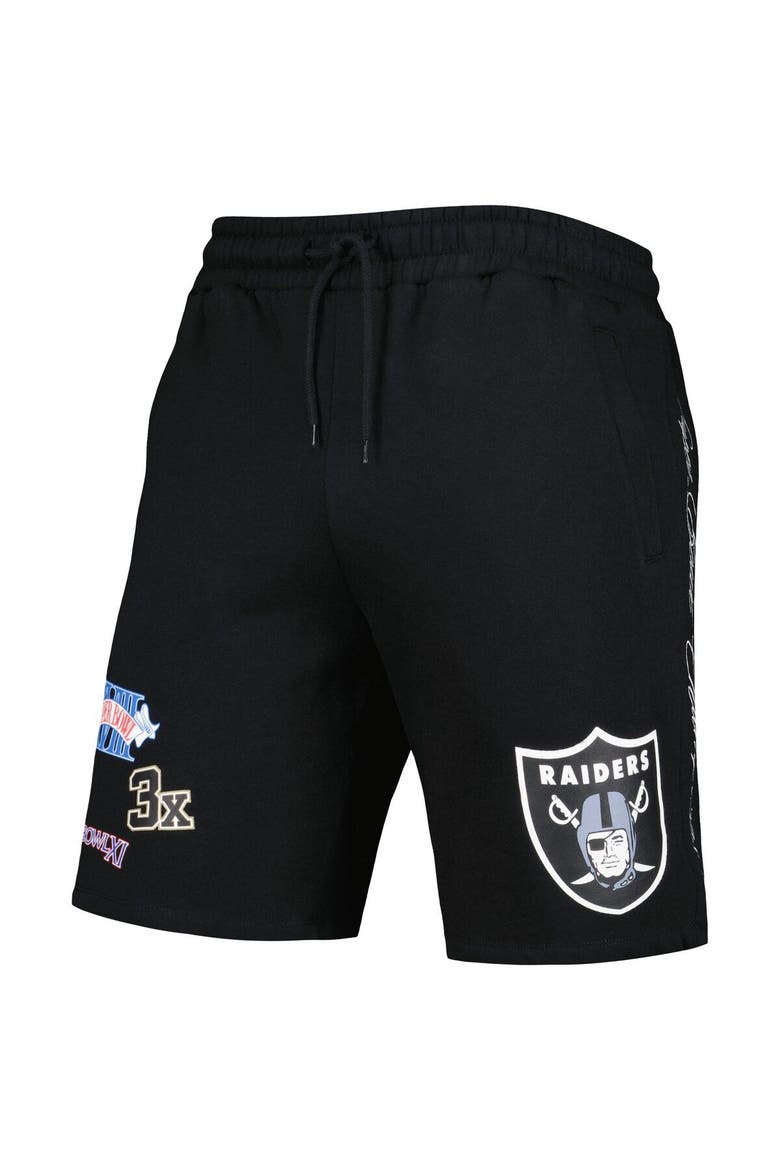 Men's New Era Black Las Vegas Raiders Historic Champs Shorts, Alternate, color, Black