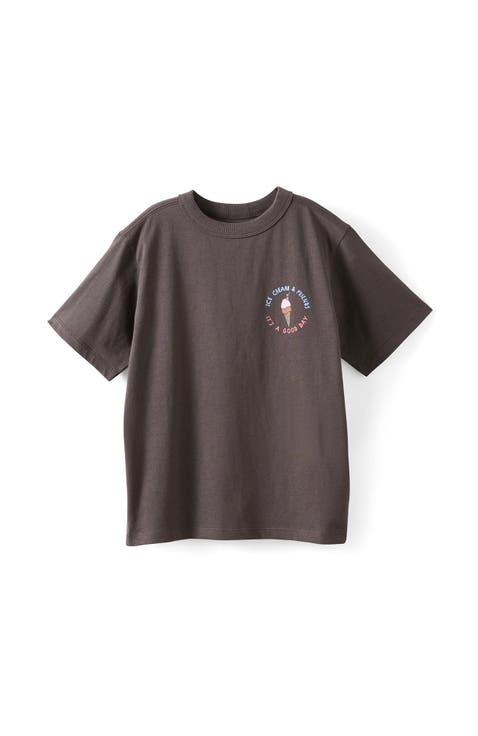 Kid's Poppy Oversize Graphic Print Tee