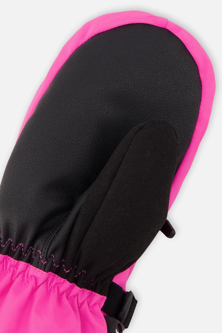 Girl Teknik Waterproof Zipper Pocket Winter Mittens, Alternate, color, Bright Pink
