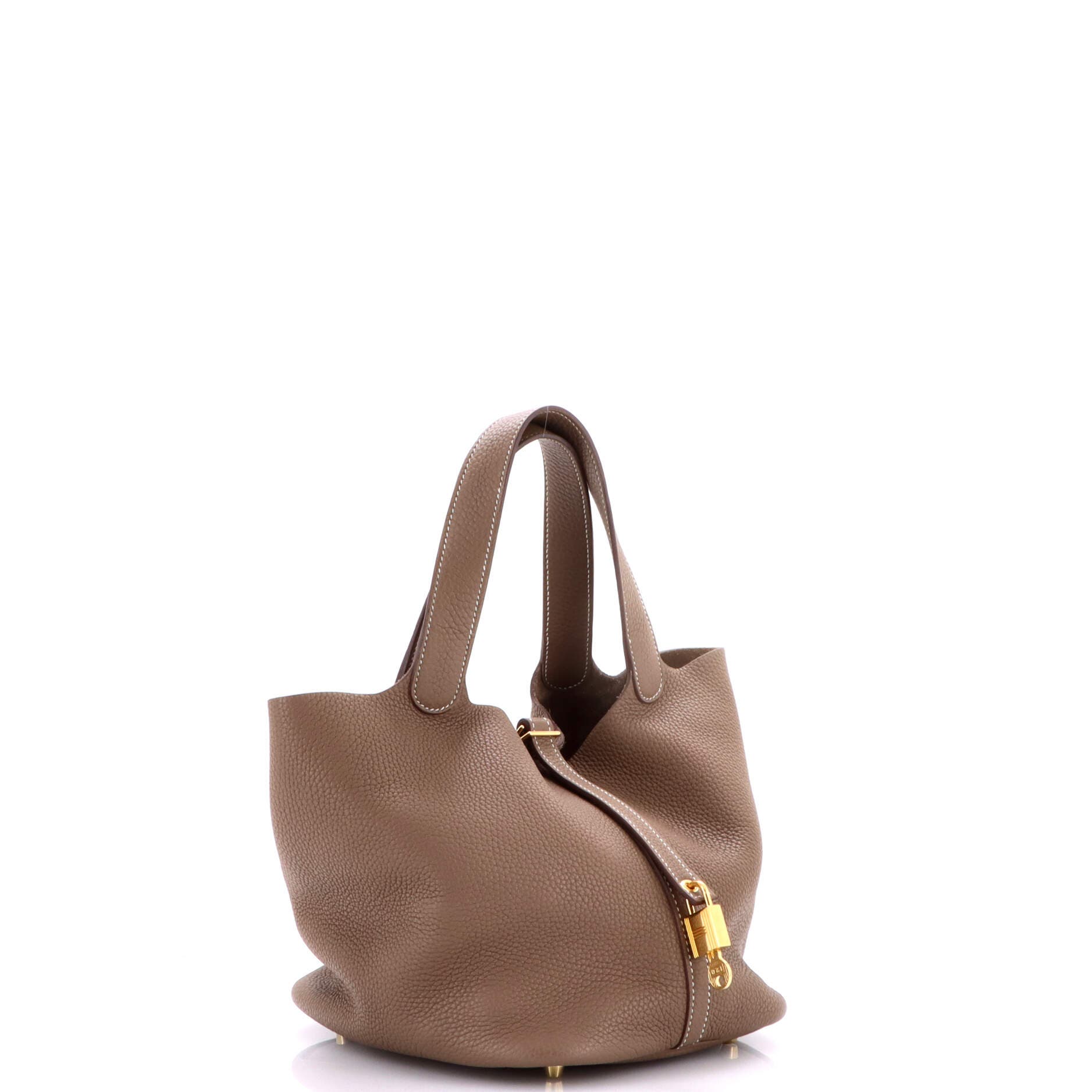 Pre-Owned Hermes Picotin Lock Bag Clemence MM, Alternate, color, Etoupe