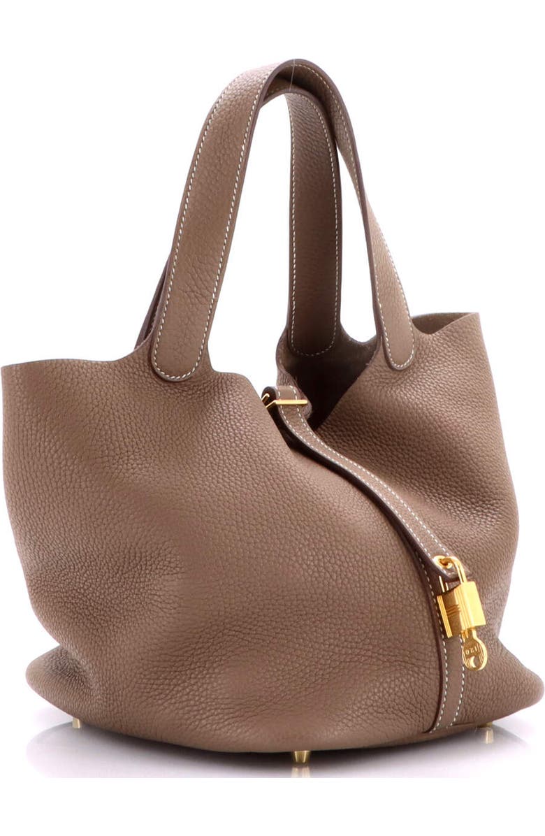 Pre-Owned Hermes Picotin Lock Bag Clemence MM, Alternate, color, Etoupe