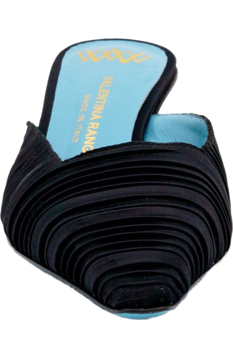 Valentina Rangoni Virgilo Low Heel Mule, Alternate, color, Black Plisse