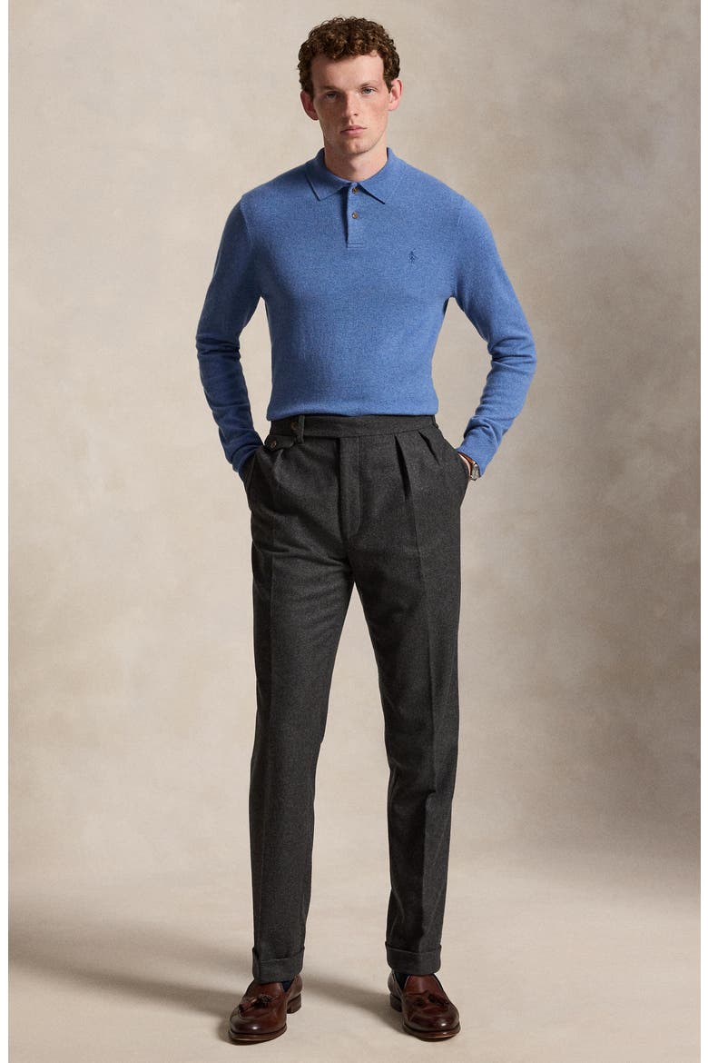 Merino Wool Sweater Polo, Alternate, color, BLUEBORG