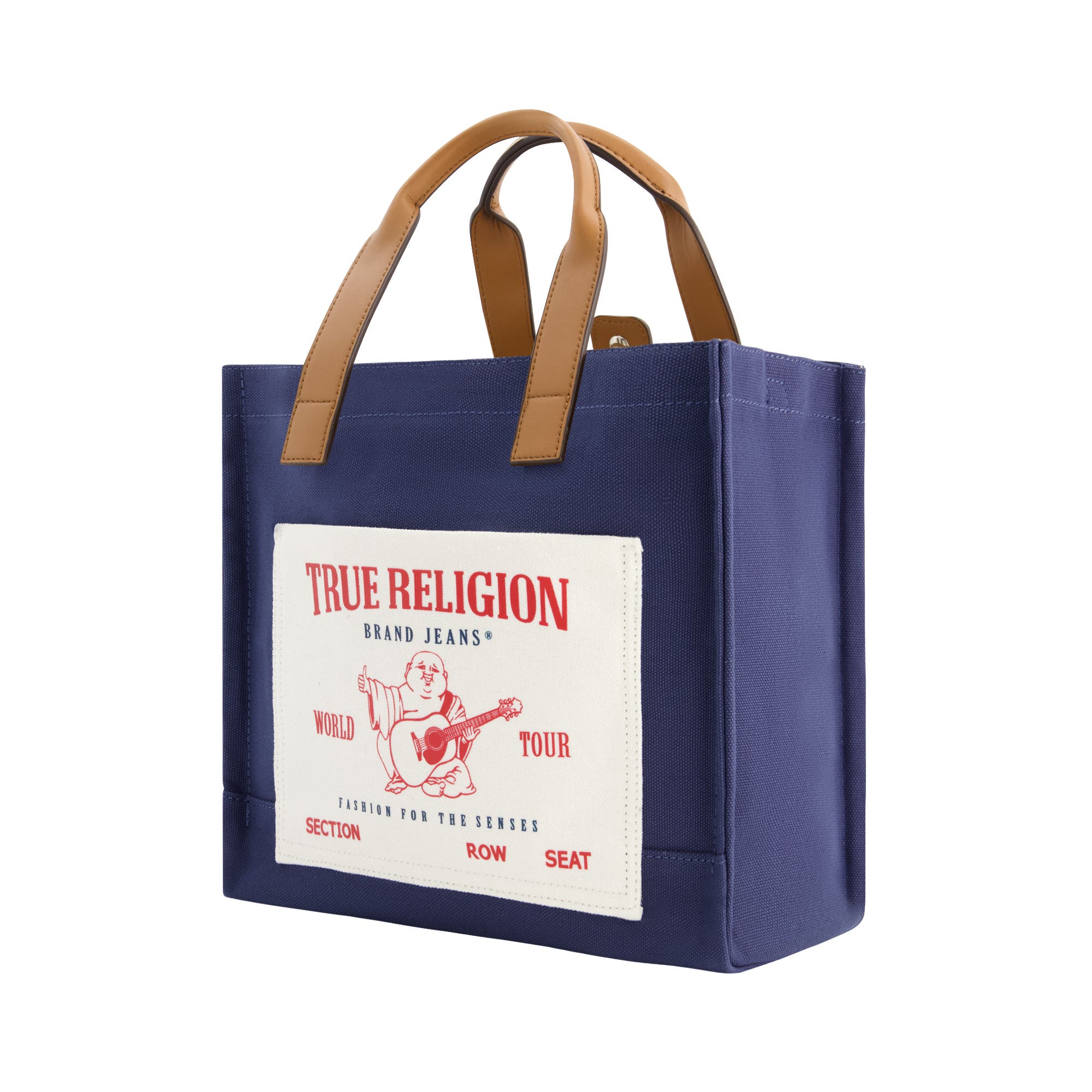 True Religion Medium Buddha Pocket Tote, Alternate, color, Navy