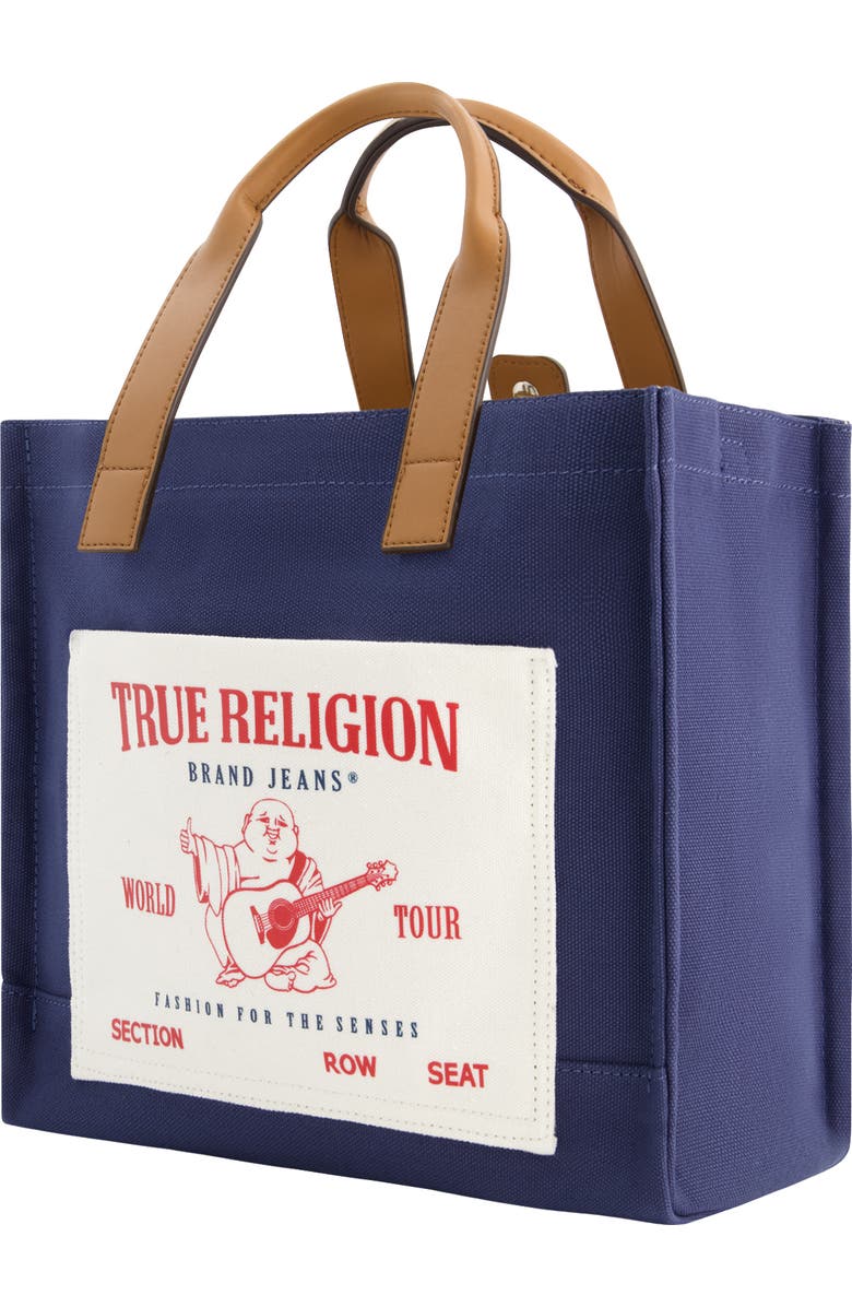True Religion Medium Buddha Pocket Tote, Alternate, color, Navy