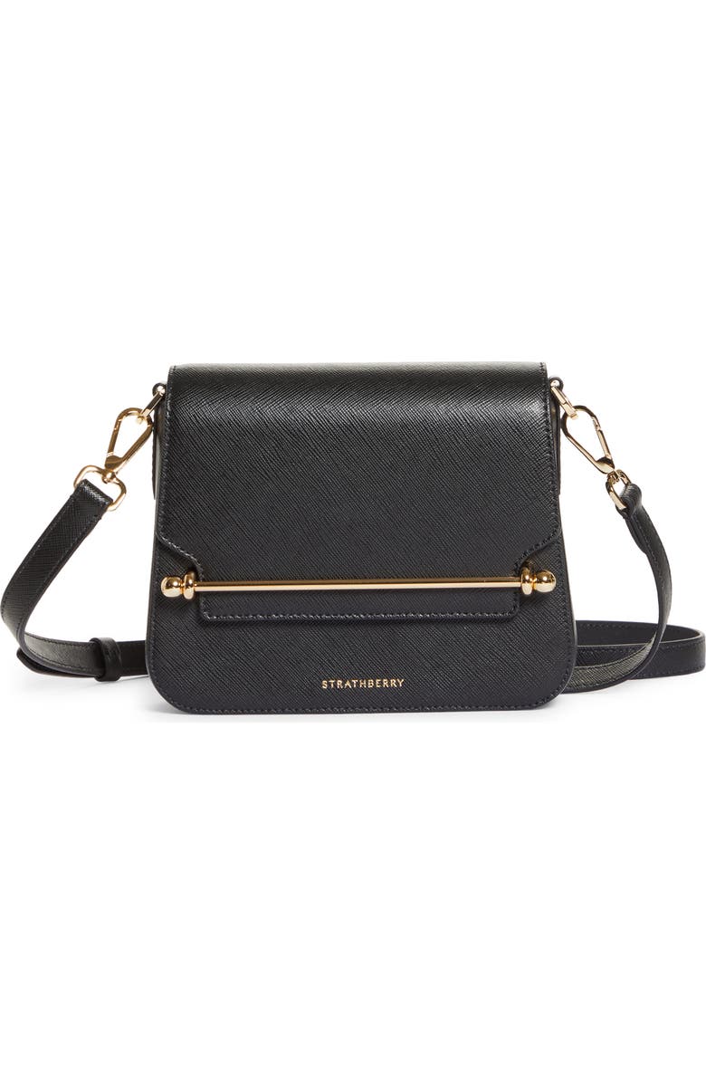 Strathberry Mini Ace Leather Crossbody Bag, Main, color,