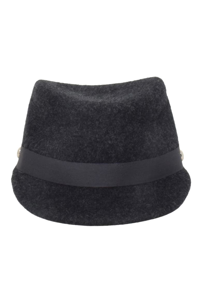 Samira Wool Felt Hat, Alternate, color, CHARCOAL MELANGE