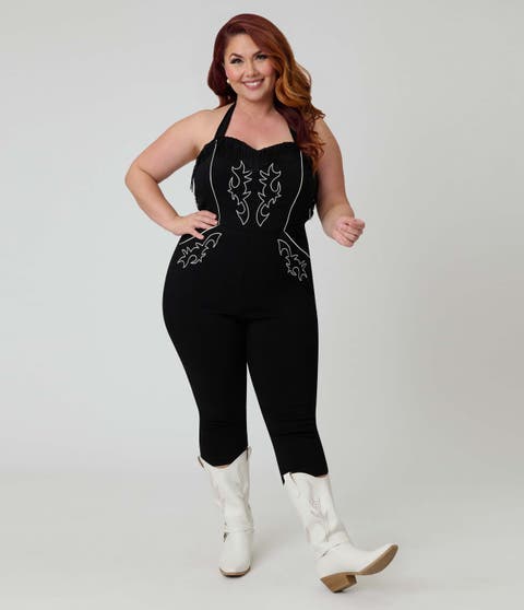 Plus Size Western Maines Jumpsuit