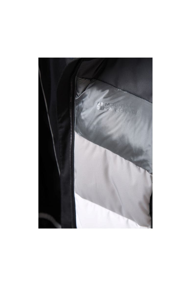 Cascade Padded Ski Jacket, Alternate, color, White and Black