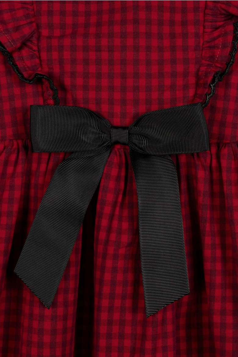 Kids' Organic Ruffle Jumper Dress, Alternate, color, Red Gingham
