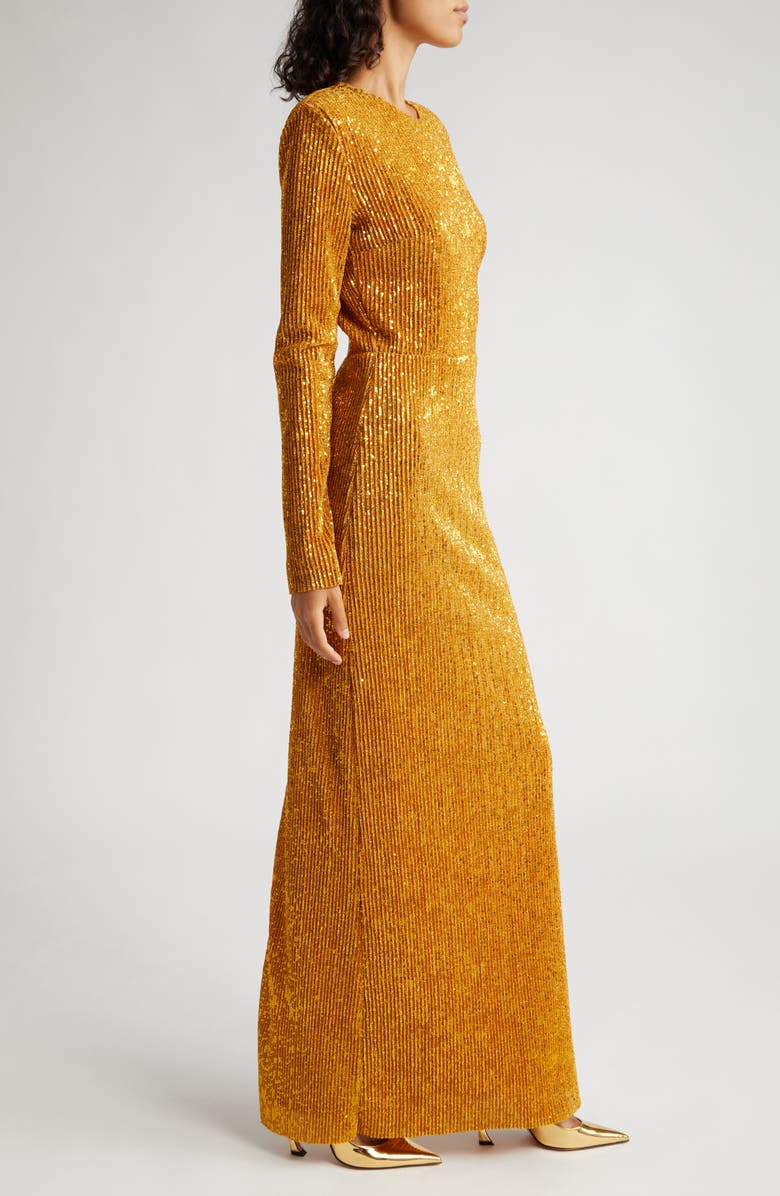 Stine Goya Carson Sequin Long Sleeve Gown, Alternate, color, 