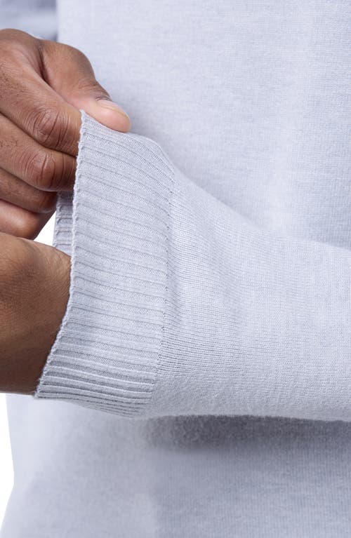 Shop Spring + Mercer Mock Neck Quarter Zip Sweater In Light Heather Grey