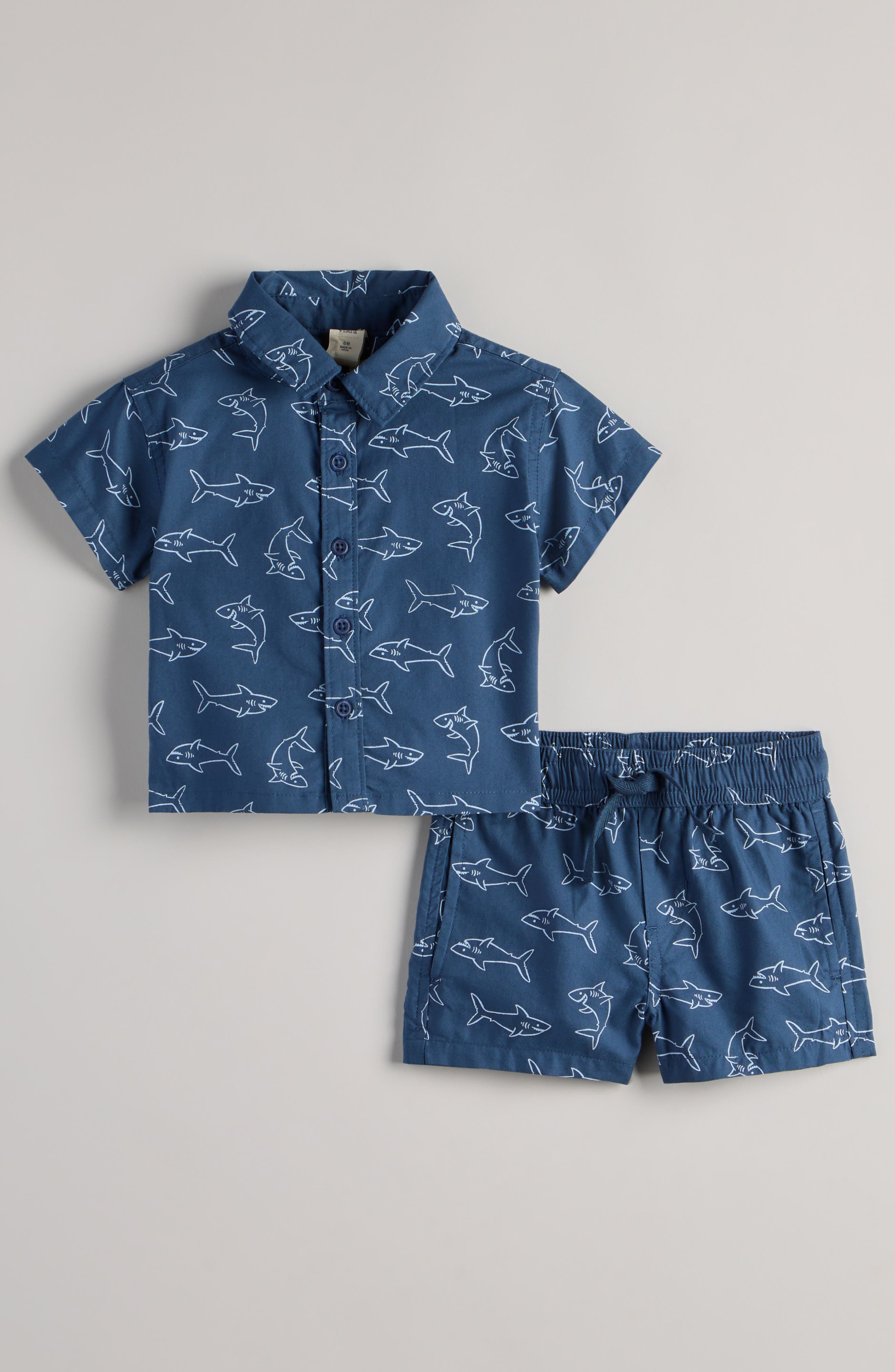 selected NAVY DENIM HAPPY SHARKS