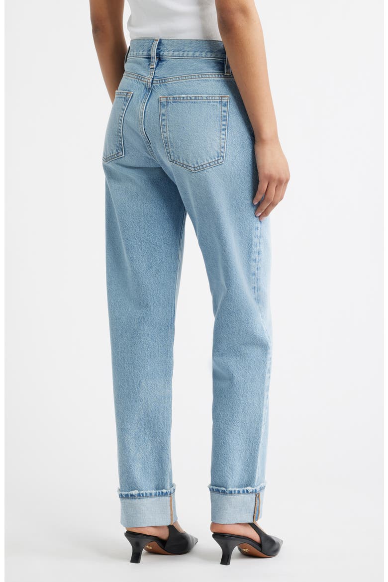 The Hang Cuffed Straight Leg Jeans, Alternate, color, BRINE