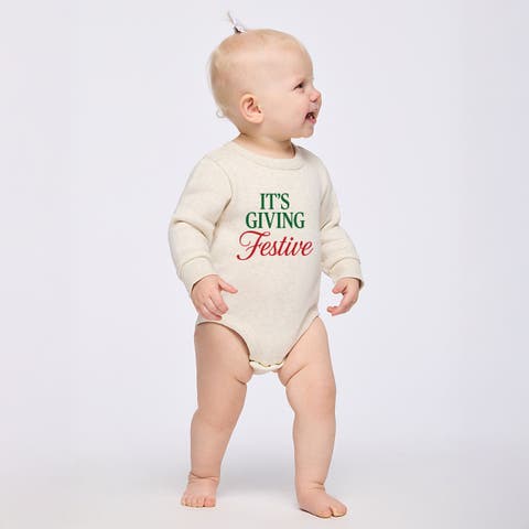 It's Giving Festive Fleece BodySuit Baby