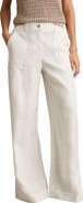 Reiss Ashby Wide Leg Linen Pants