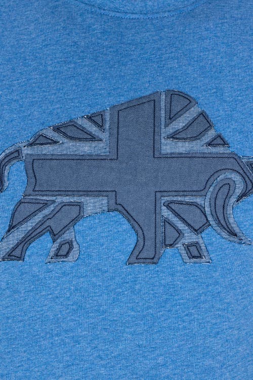 Raging Bull Union Jack Bull T-shirt In Blue