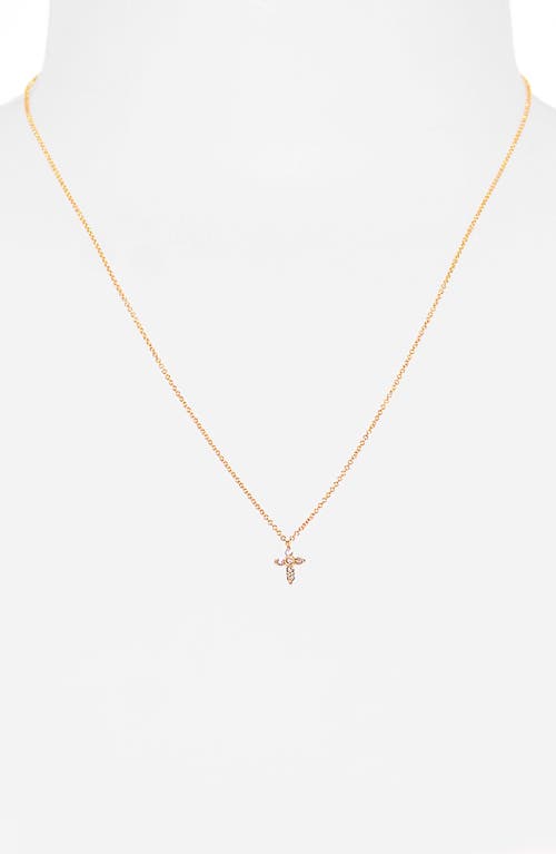 Bony Levy Diamond Cross Pendant Necklace In 18k Yellow Gold