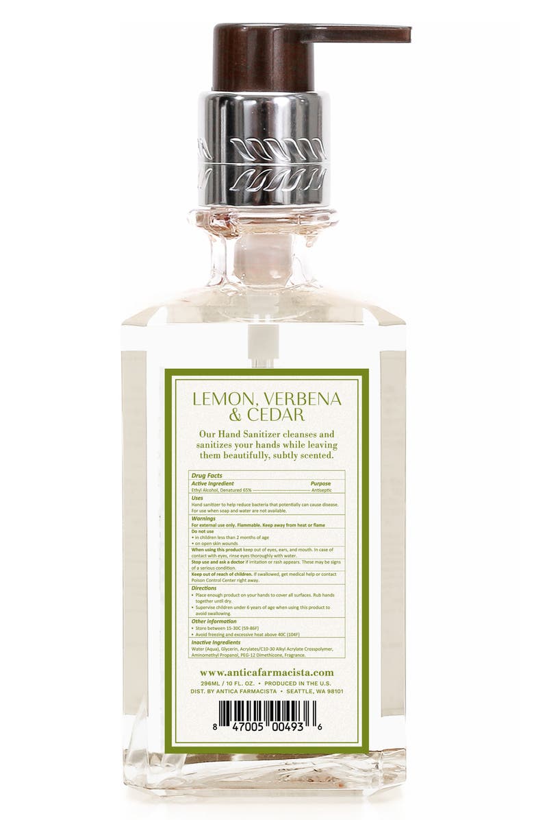 Antica Farmacista Lemon, Verbena & Cedar Hand Sanitizer, Alternate, color,